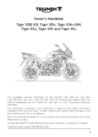 Triumph Tiger 1200 X Series - Owners Handbook EN 2017